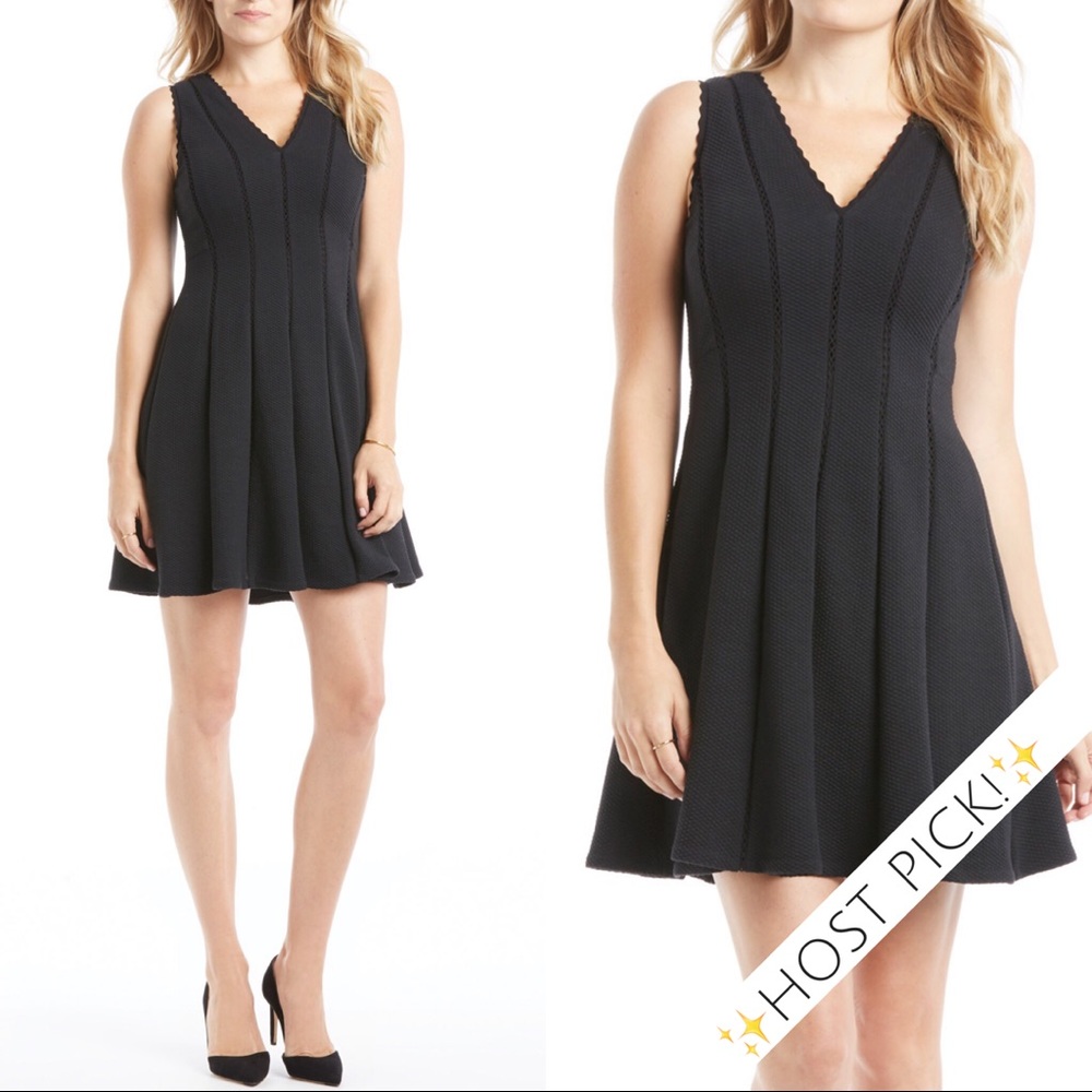 ✨HP!✨ NWT Rebecca Taylor Black Pique Dress